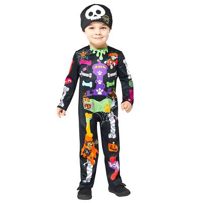 Amscan Per Bambini Halloween Costume Paw Patrol Festa Scheletro Tuta Cappello Costume 