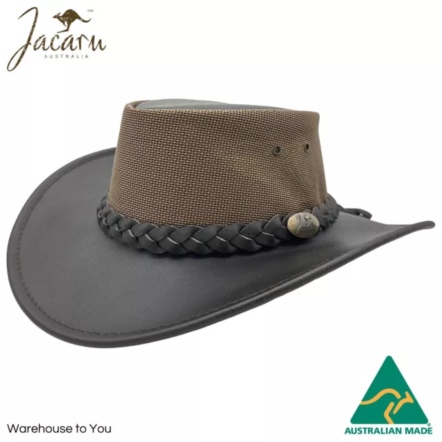 Jacaru 116 Australian Outback Dingo Koolaroo Leather Hat for Men and Women