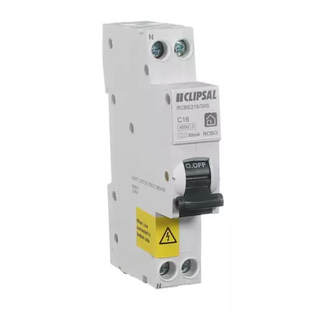 Clipsal by Schneider Electric  Clipsal RCBE216/30S | 16AMP RCBO 1P+N 4.5kA Resi