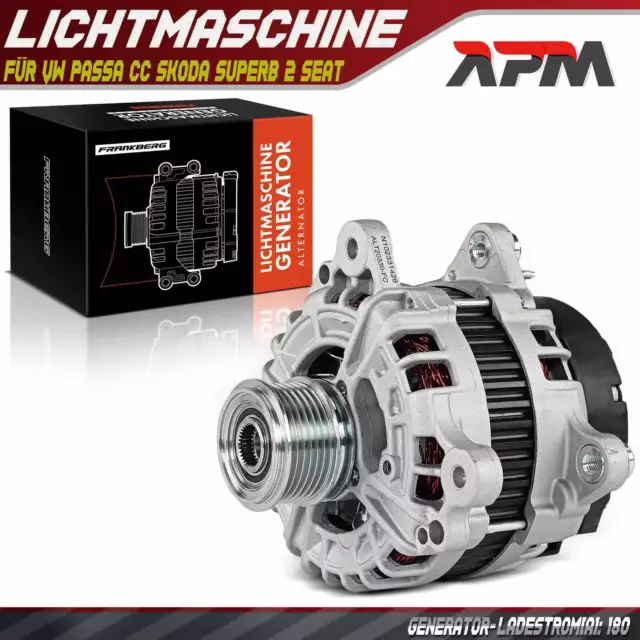 Lichtmaschine Generator 180A für VW Passat 3C2 CC Sharan Skoda Superb 2 3T4 Seat