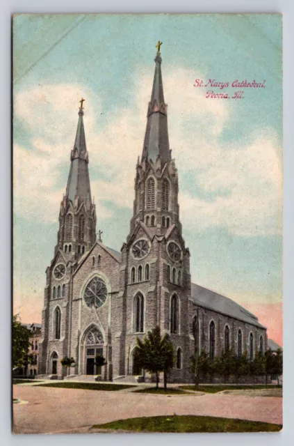 c1910 St Marys Cathedral Peoria  Illinois P107