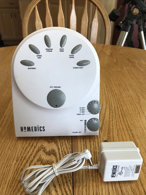 Máquina de ayuda para dormir Homedics EnviraScape Sound Spa ruido blanco con adaptador de CA SS-200
