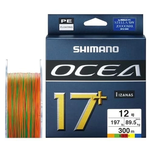 SHIMANO OCEA PE 17+ オシア17+12号 300m 2個セット SHIMANO OCEA 17+ PE Line 300m LD-A71Y #10 (169lb) 5 Colors $187.25