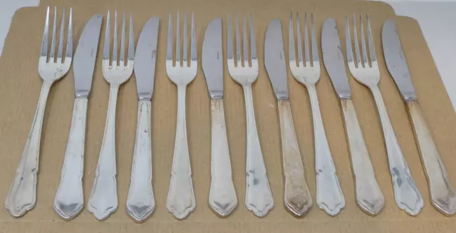 Dubarry Pattern Viners Silver Plated 12 Piece Cutlery Set Knives Forks