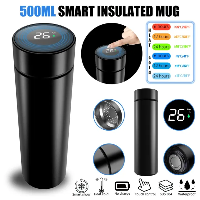 Stainless Steel Vacuum Cup Hot Cold Water Bottle Insulated Mug Tea Coffee Travel