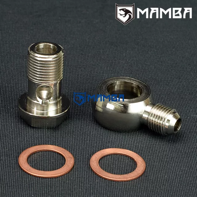 MAMBA Turbo Water Coolant Banjo Bolt Kit 6AN Garrett GT3788R GT4088R GT4094R