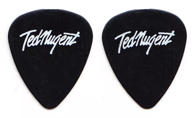 Ted Nugent Signature Double-Sided Black Guitar Pick - 2000 Tour