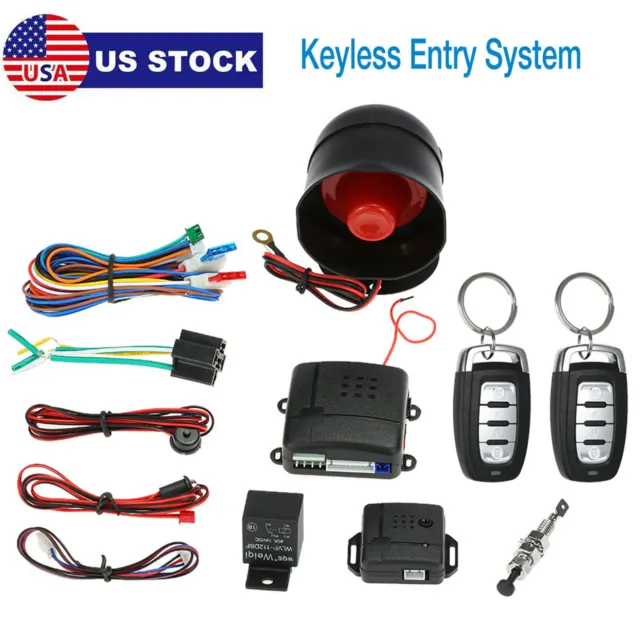 Car Alarm Security System Universal Car Keyless Entry System with 2Key Fobs W6E9