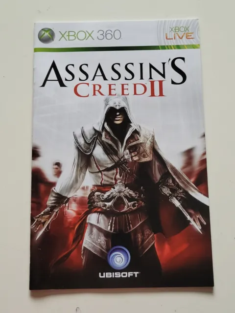 xbox 360 Assassins Creed 2 instruction booklet manual ( ONLY )