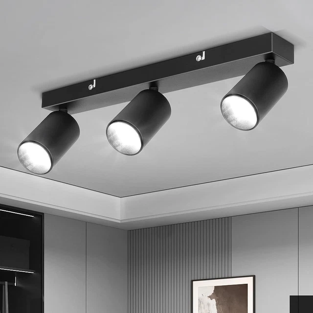 Faretto Led Interno Da Soffitto Nero - GU10 Lampada Faretti Da Soffitto Orientab