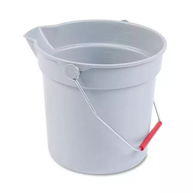 Rubbermaid Commercial 10 Quart Plastic Utility Pail, 10 1/2 Diameter x 10 1/4h,