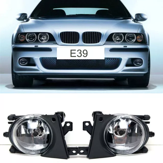 Clear Lens Bumper Driving Lights Lamps For BMW 5 Series E39 2001-2003 525i 530i