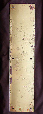 3.5"x15" Distressed Vintage Solid Brass Patina Swinging Pivot Door Push Plate 3