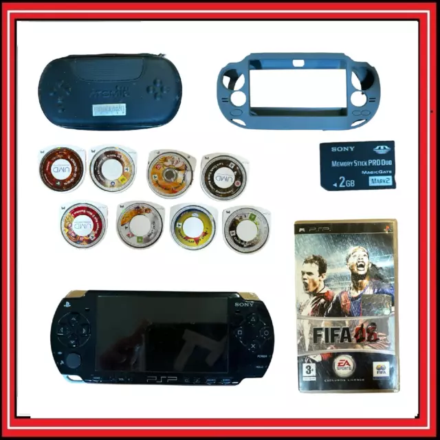 Console Portatile Sony PSP 2004 Originale Usata FUNZIONANTE+ 9 Giochi + Custodia