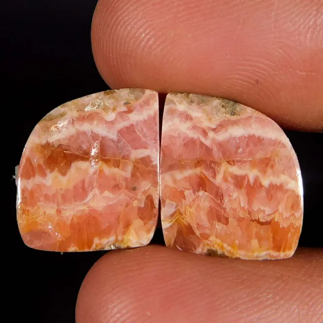 Wholesale 16.00Cts. Natural Rare RED Rhodochrosite Pair Fancy Cabochon Gemstone