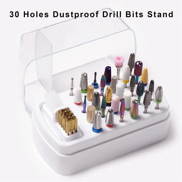 Strumento detergente manicure trapano per unghie supporto bit spazzola di pulizia caso