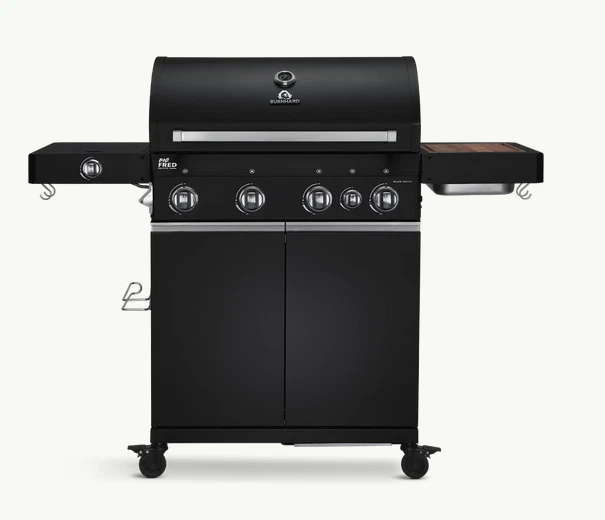 Burnhard Big Fred Black 4-Brenner Deluxe Series 3 Grill Gasgrill Edelstahl