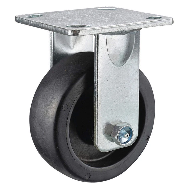 GRAINGER APPROVED P21R-HNG050R-14 Standard Plate Caster,Rigid,1000 lb.