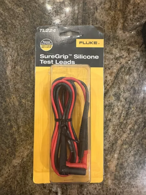 Fluke TL224 SureGrip Silicone DMM Right Angle Test leads