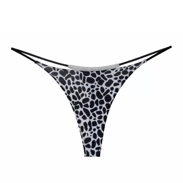 Womens Leopard Sexy Panties Seamless Thong Underwear Soft Cotton Briefs G String