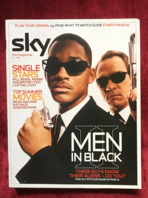 SKY TV mag July 2003 WILL SMITH TOMMY LEE JONES Vinnie Sandra Bullock Goldie UK