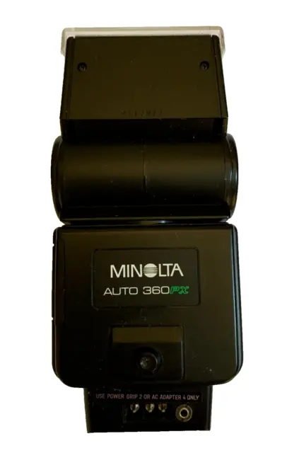Minolta Auto 360PX Flash Battery Powered Unit Tested Works!