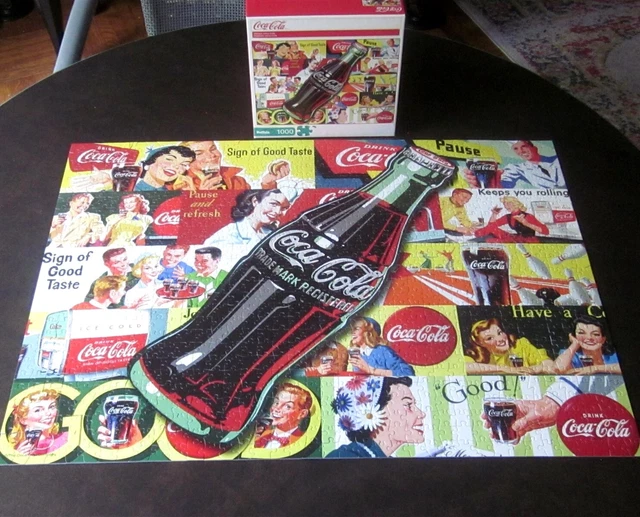 COCA COLA THROWBACK 2010 soda pop jigsaw puzzle Always Coke bottle soft