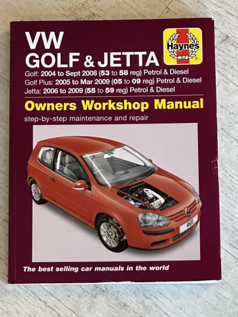 Haynes Manual 4610 - VW Golf & Jetta - 2004 to 2009, petrol & diesel