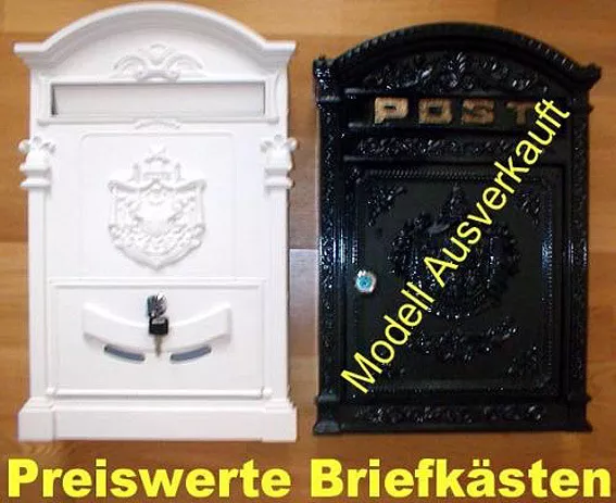 Alu Antik Style Nostalgie Wand Briefkasten Wandbriefkasten groß