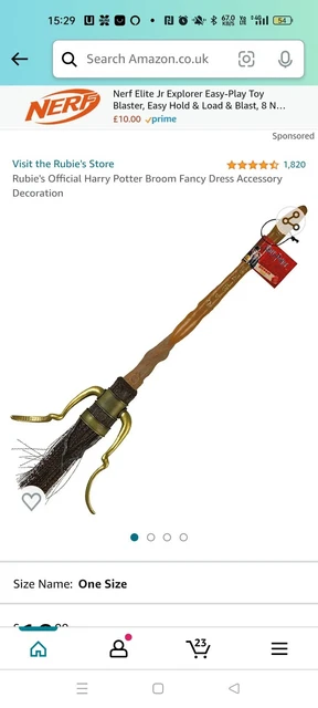 3D PRINTED LIFE-SIZE Harry Potter Nimbus 2000 Broomstick £99.50