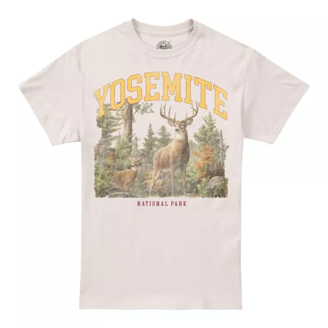 National Parks Mens T-shirt Yosemite Stag Deer Top Tee S-2XL Official