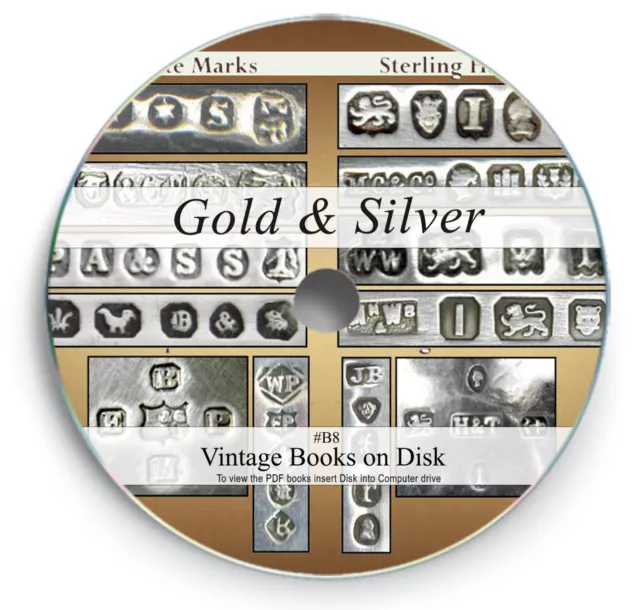 Rare Antique Silver Gold Hallmark Books on DVD Goldsmith Guides Jewelry Assay B8