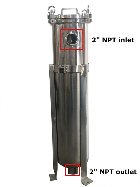 INTBUYING 2"NPT Stainless Steel #2 Bag Filter Corrosion-resistant Filter Housing