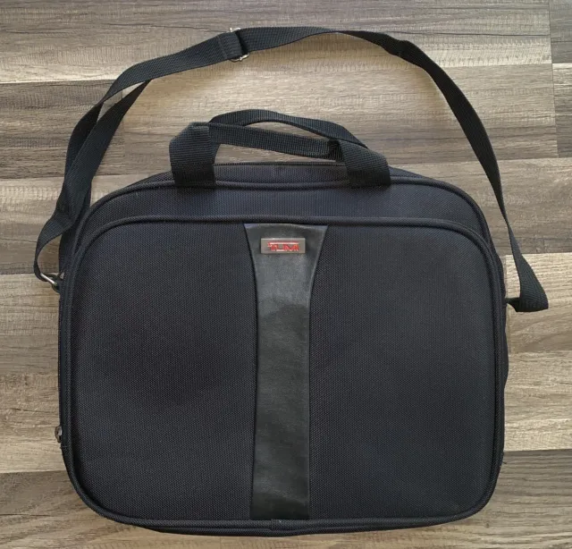 New Tumi Laptop Shoulder Bag  (about 15”) Black Ballistic Two Compartment