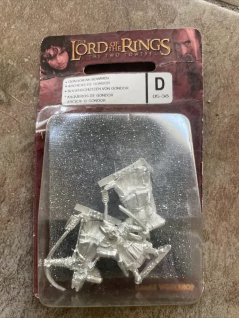 Warhammer Lord Of The Rings Gondorian Bowmen Sealed In Blister Pack 2002 OOP