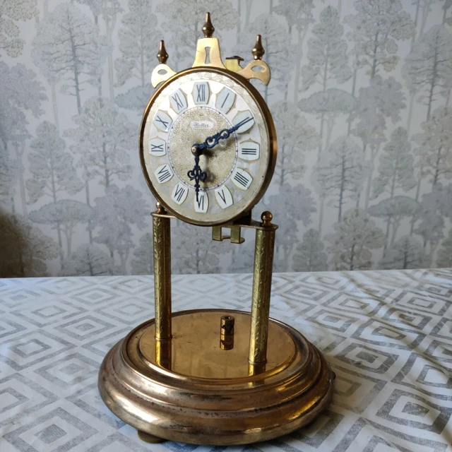 VINTAGE BRASS MECHANICAL Haller Anniversary Clock Repair/Restoration