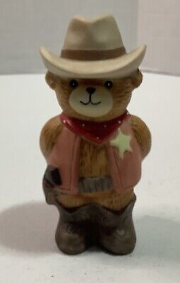 Lucy Rigg Enesco Bear Lucy and Me Vintage Sheriff Cowboy Figurine Figure 1981