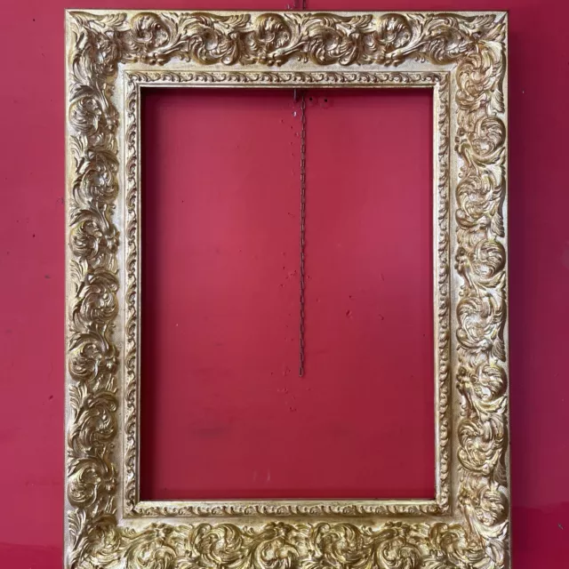 Cornice 50x70 in legno dorata foglia oro per quadro stile antica barocca vintage