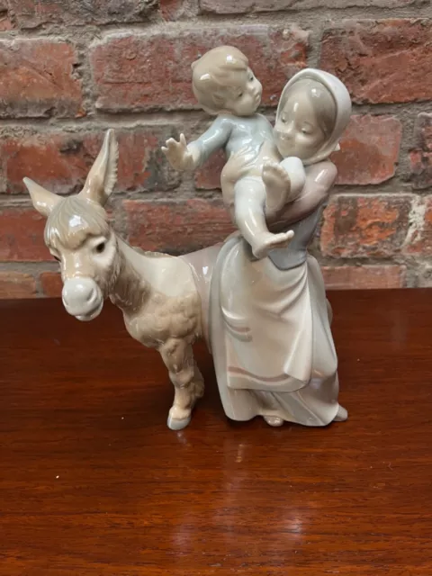 Lladro Figurine Item Number 4843 Called " Donkey Ride Mother & Child" Ref 1157/4