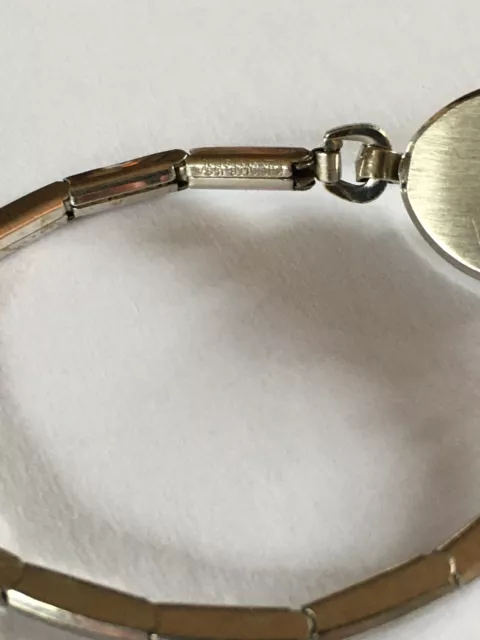 Vintage Elgin Kreisler 10K White Rolled Gold Bezel Major Ladies Wristwatch. W/O 3