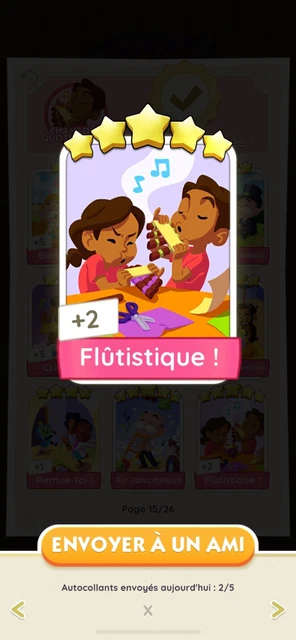 Carte Monopoly Pas Fan 5 Étoiles - Neuf - Carte à Collectionner Ou à Jouer