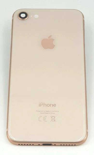 iPhone 8 Akkudeckel mit Mittelrahmen Backcover Rückseite aus Glas Gold