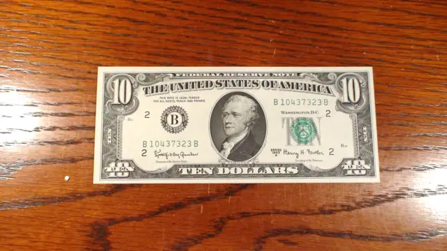 1963-A Ten Dollar  Fr# 2017-B Federal Reserve Note Choice Cu $10 Bill!