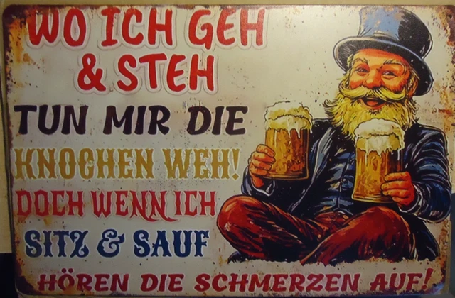 Blechschild Mit Lustigem Spruch – Perfekt Als Deko & Geschenk