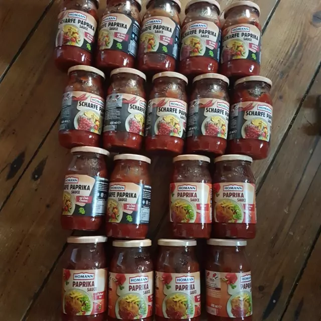 18x paprika-homann-soße je 400ml 2 sorten -ohne konservierungsstoffe-) mhd 12 22