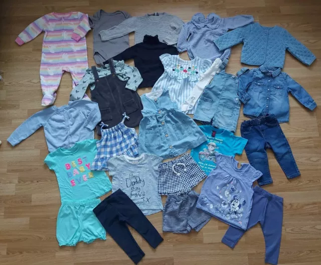 Baby Mädchen 9-12 Monate Kleidungspaket / Jeansjacke / Pullover / T-Shirt / Outfit