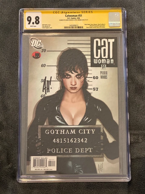 CATWOMAN 51 2006 DC Comics CGC SS 9.8 NM/M SIGNED ADAM HUGHES MUGSHOT COVER LOST