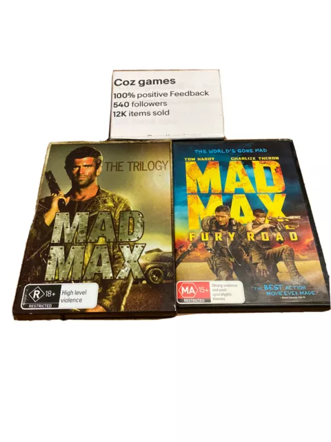 Mad Max Trilogy & Fury Road  Dvd Bundle Region 4 Mel Gibson Sci-fi Action Films