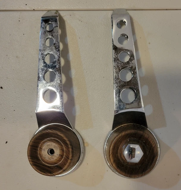 1965 1966 1967 Mustang Inside Door Handles Chrome woodgrain cover