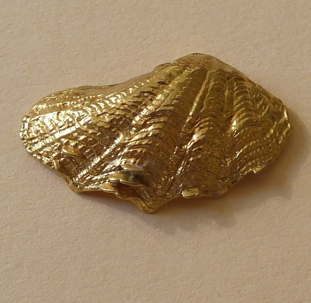 Broche Vintage Soleil En Métal Doré Brossé - Marque "Il était Une Fois" - Années 90